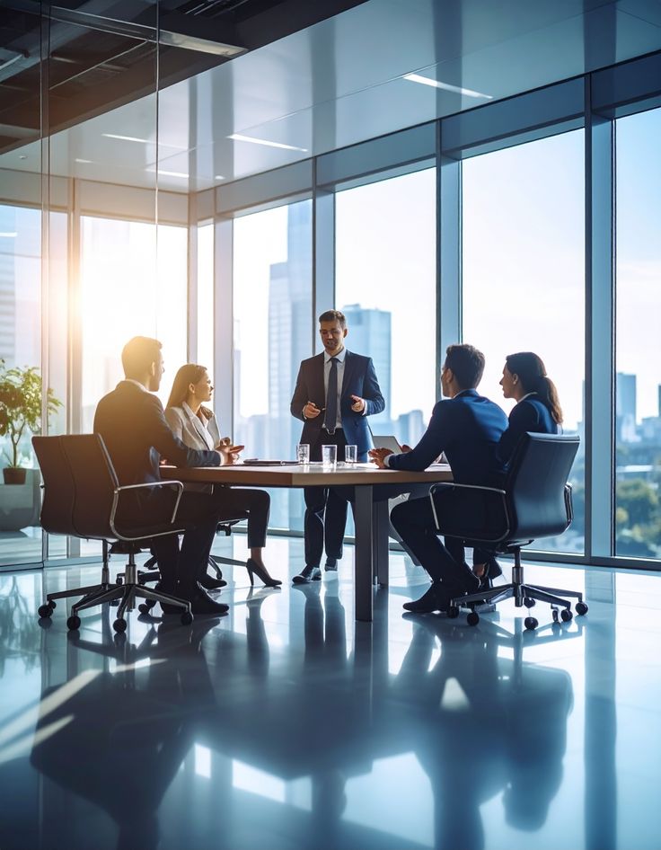 Investment professionals in meeting
